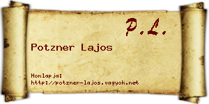 Potzner Lajos névjegykártya